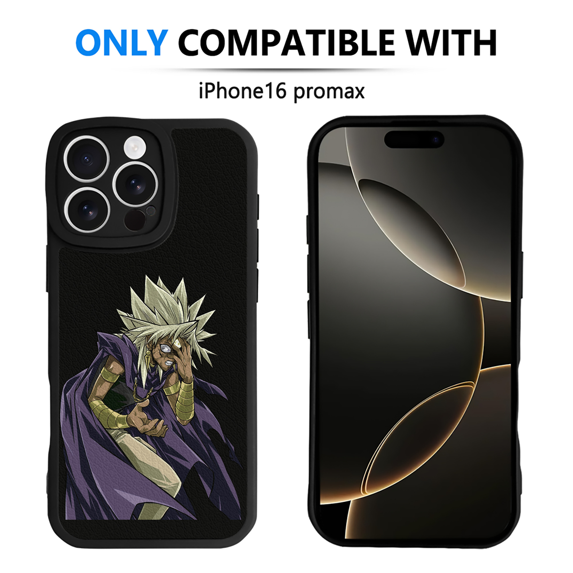 （画像用） 遊☆戯☆王 Yu-Gi-Oh! 【iPhone 16シリーズ対応】シリコンスマホケース（レザー調） 材質：シリコン